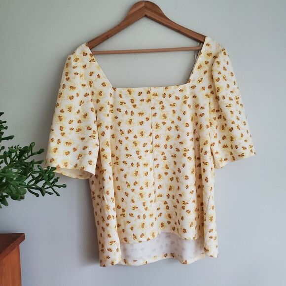 Melloday square neck floral print blouse size 1x - Picture 6 of 6